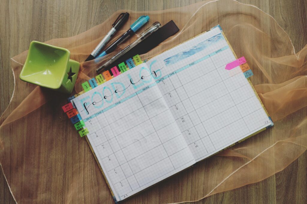 A day planner on the table